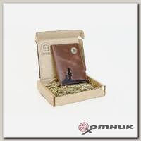 Обложка для автомобильных документов Коричневый Охотник с собакой Пергама