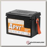 Ящик рыболовный Друг-2 20 л черный, 32,5x43x29 см Camping World