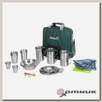 Набор для пикника Picnic на 6 персон зеленый (HS-PCG-6) Helios