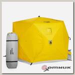 Палатка зимняя ЮРТА утепленная с дышащим верхом yellow Helios