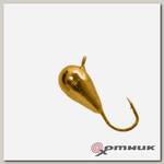 Мормышка вольфрамовая Капля с ушком d 4.0мм золото (10шт/уп) (1000-400 Au) LumiCom