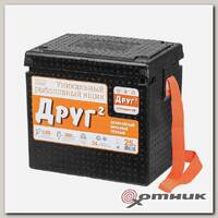 Ящик рыболовный Друг-2 25 л черный, 39,5x43x29 см Camping World