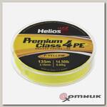 Шнур PREMIUM CLASS 4 PE BRAID Fluorescent Yellow 135m Helios