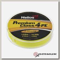 Шнур PREMIUM CLASS 4 PE BRAID Fluorescent Yellow 135m Helios