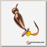 Мормышка вольф. Нимфа с ушком осн.паетками и бисер.4мм0,98гр Cu(MW-4540-CU) Helios