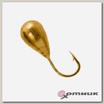 Мормышка вольфрамовая Капля с отверстием d 3.0мм золото (10шт/уп) (1001-300 Au) LumiCom