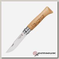 Нож №8 VRI Animalia Boar (кабан), рукоять дуб, длина клинка 8.5 см OPINEL