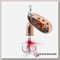 Блесна вращающаяся Gidra Bug CU с мухой Premier Fishing