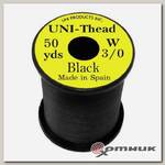 Монтажная нить UNI 3/0 50y Black (невощеная) (Z35UBL.)