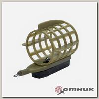 Кормушка фидерная пл. ZEUS PL GREEN STINGER MIDDLE SW (35 мл, цвет хаки, сетка) X-Feeder