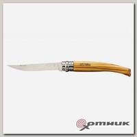 Нож филейный №10 VRI Folding Slim Olivewood нерж. сталь, рукоять олива, длина клинка 10см OPINEL