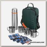 Набор для пикника на 4 персоны с термосом (HS-N4T-G) Helios